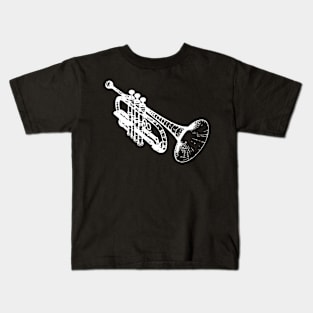 trumpet 3d design Kids T-Shirt